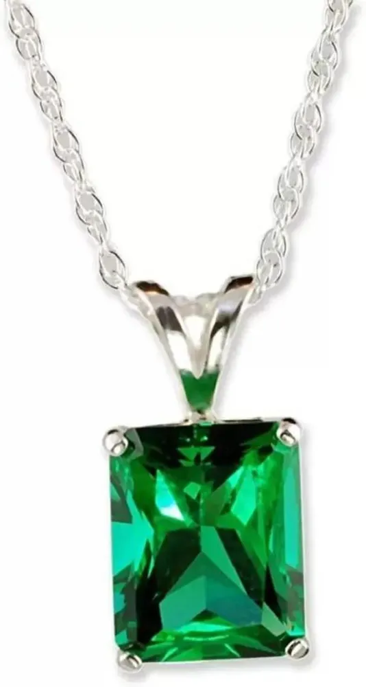 Emerald-Cut Solitaire Pendant
